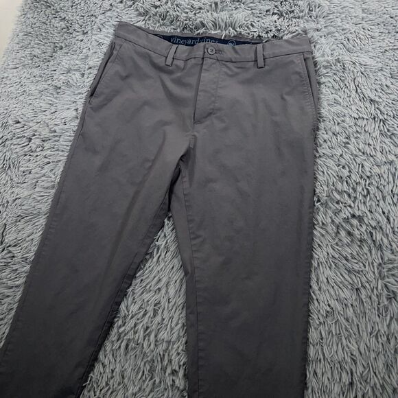 Vineyard Vines Pants Mens 36x30 (Fits 35x26) Gray On The Go Pant Performance - Picture 1 of 14